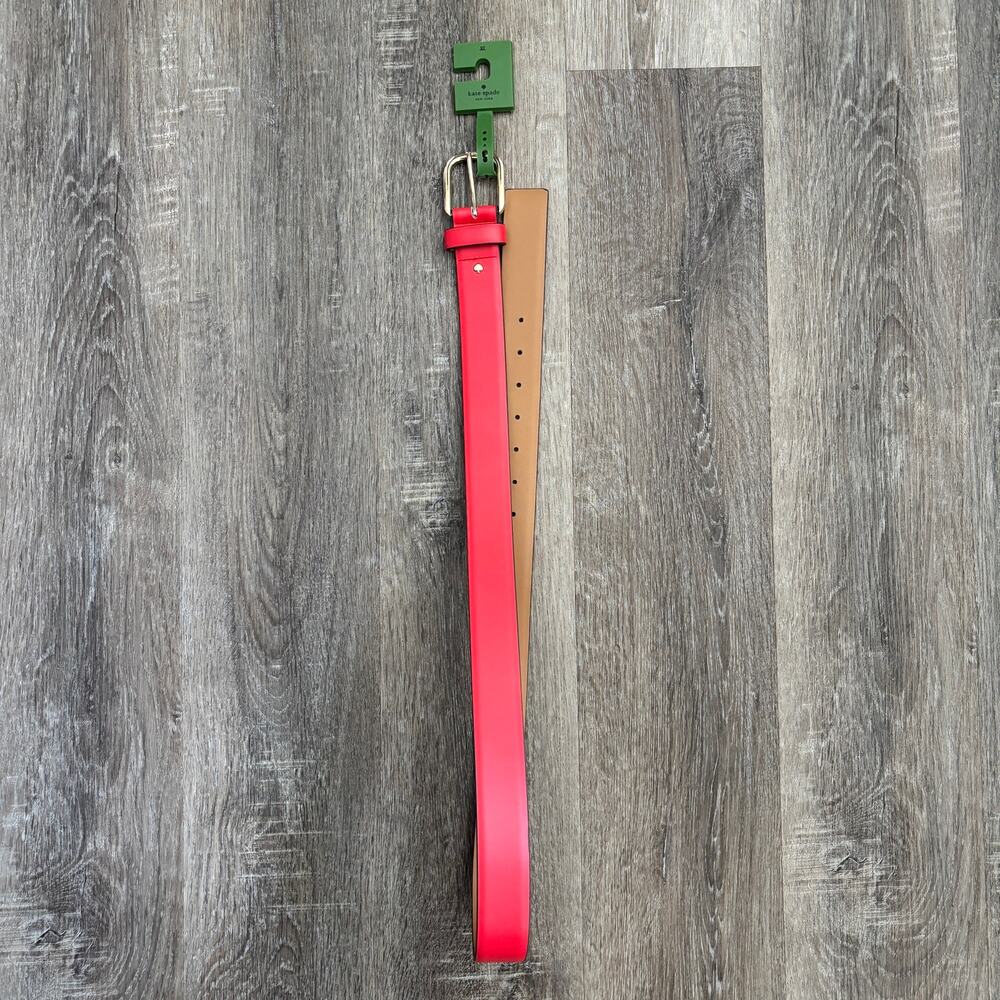 NEW Kate Spade Women’s Genuine Leather Belt in Bright Pink - Size: XL